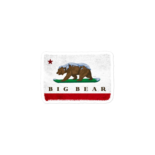 Big Bear CA Flag sticker - Sno Cal