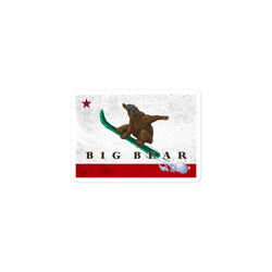 Big Bear CA grizzly snowboarding sticker