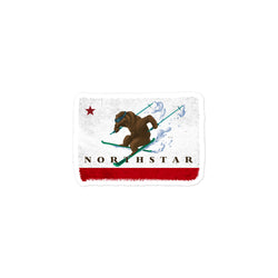 North Star Grizzly Bear Skiing sticker