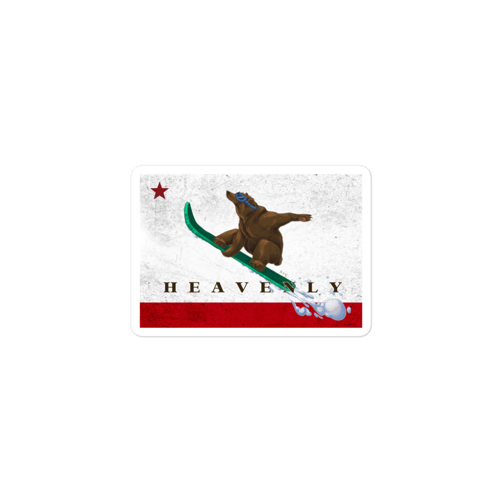 Heavenly CA Grizzly Boarding Sticker - Sno Cal