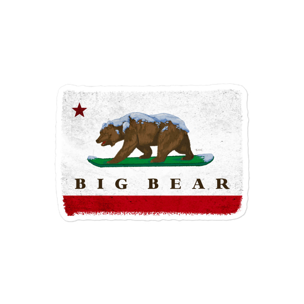 Big Bear CA Flag sticker - Sno Cal