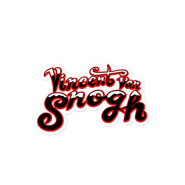 Vincent van Snogh nameplate sticker - Sno Cal