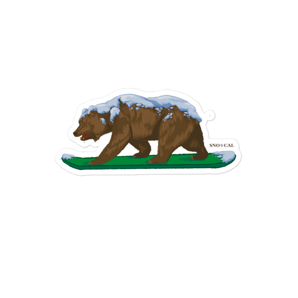 CA grizzly board sticker - Sno Cal
