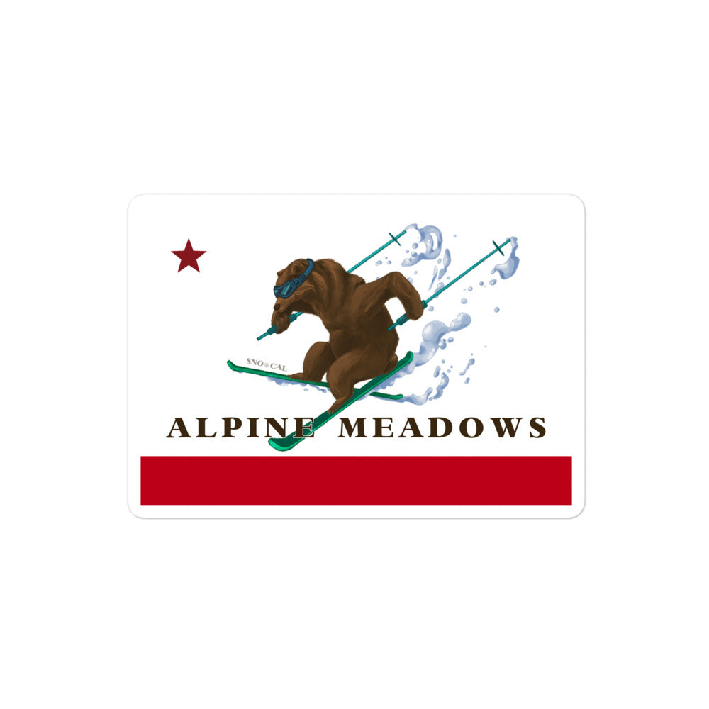 Alpine Meadows CA ski sticker