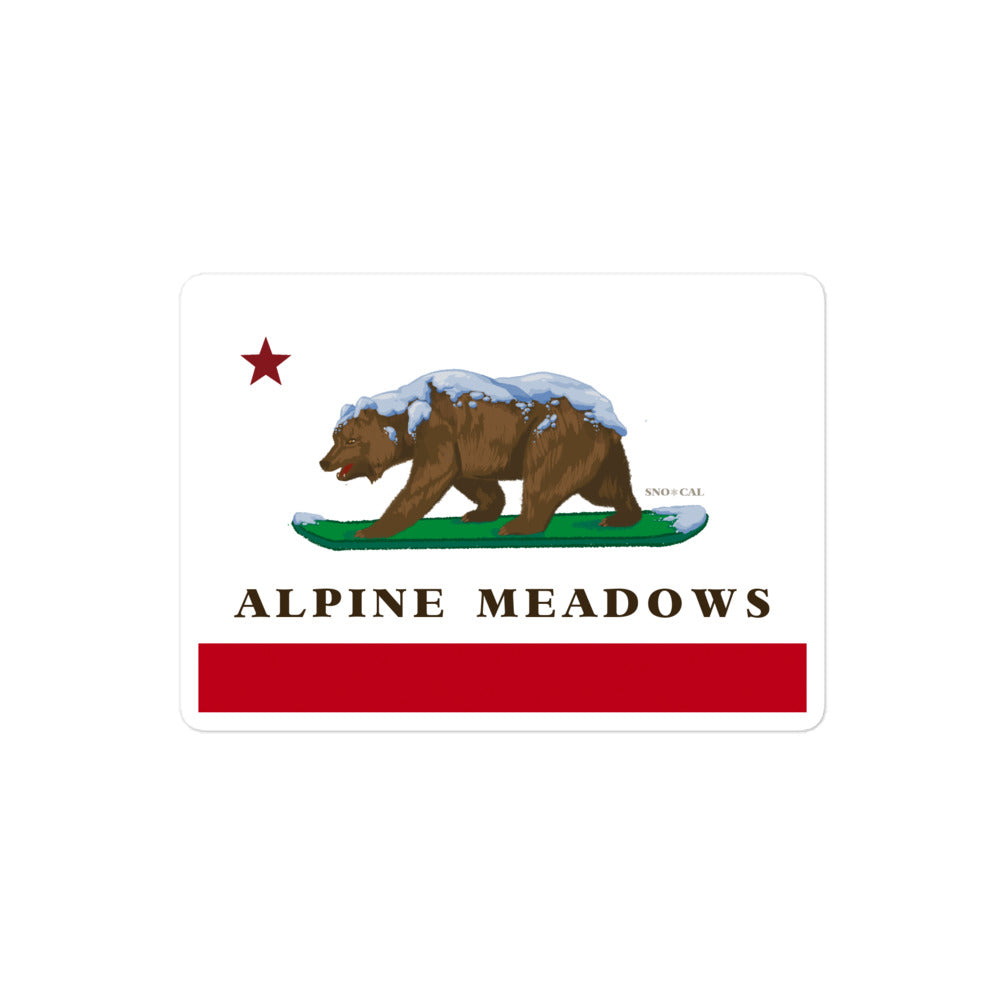 Alpine Meadows CA Flag Sticker