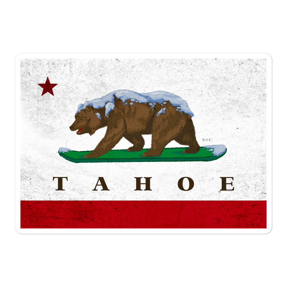 Tahoe CA Flag Sticker - Sno Cal