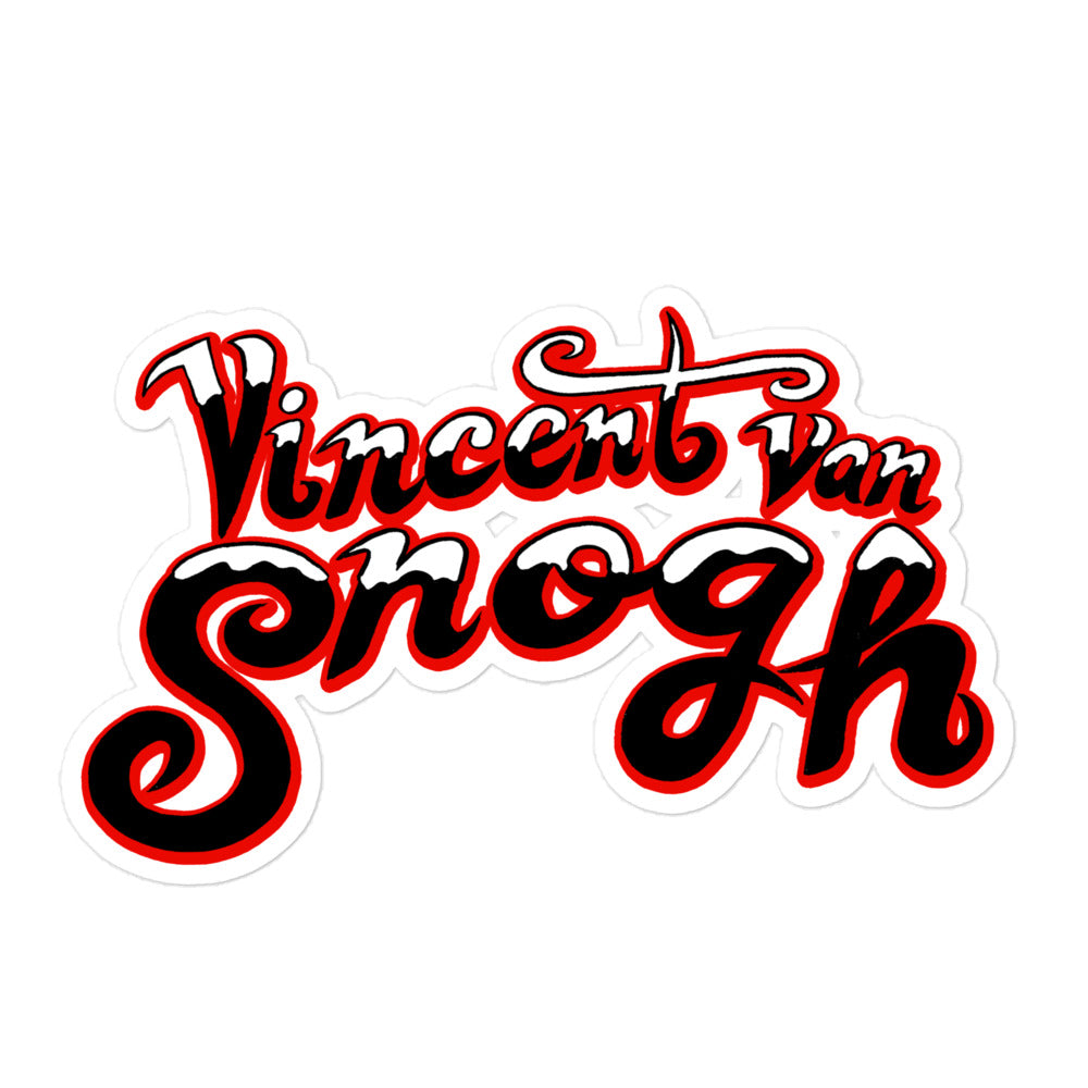 Vincent van Snogh nameplate sticker - Sno Cal