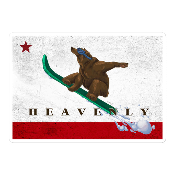 Heavenly CA Grizzly Boarding Sticker - Sno Cal