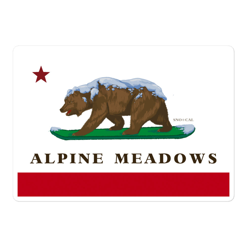 Alpine Meadows CA Flag Sticker
