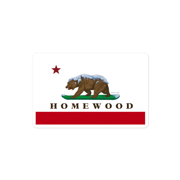 Homewood CA Flag sticker