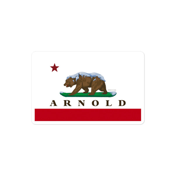 CA Flag Arnold Sticker