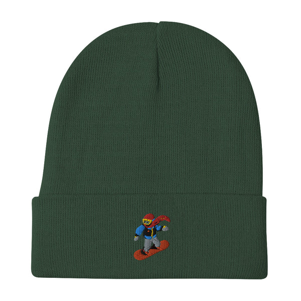 Snowboard Emoji Guy Beanie