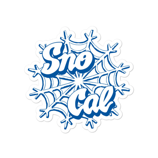 Sno Cal blue circlular logo snowboard sticker - Sno Cal