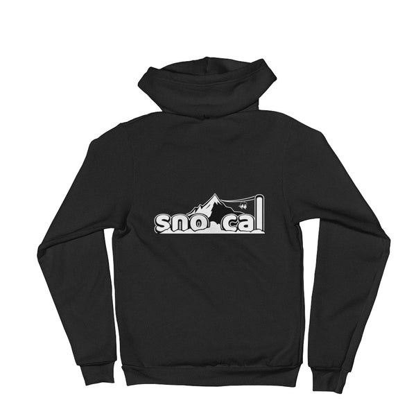 Sno Cal™  thick snow hoodie with white logo lettering - Sno Cal