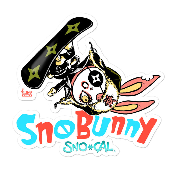 SnoBunny aerial flip sticker - Sno Cal