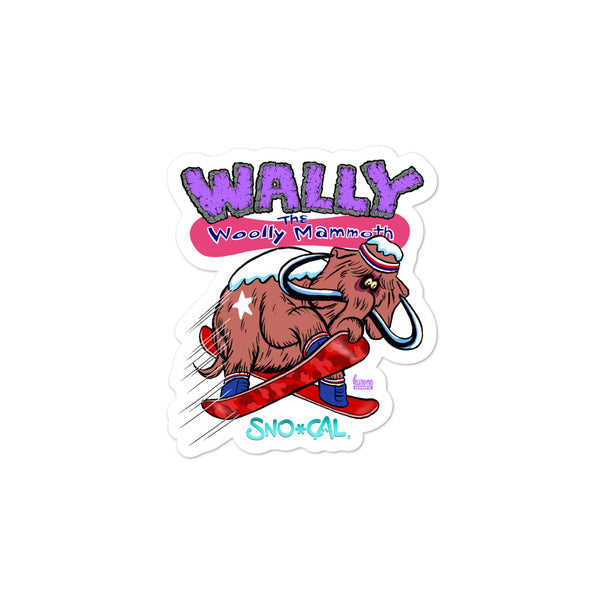 Wally the Woolly Mammoth grab sticker - Sno Cal