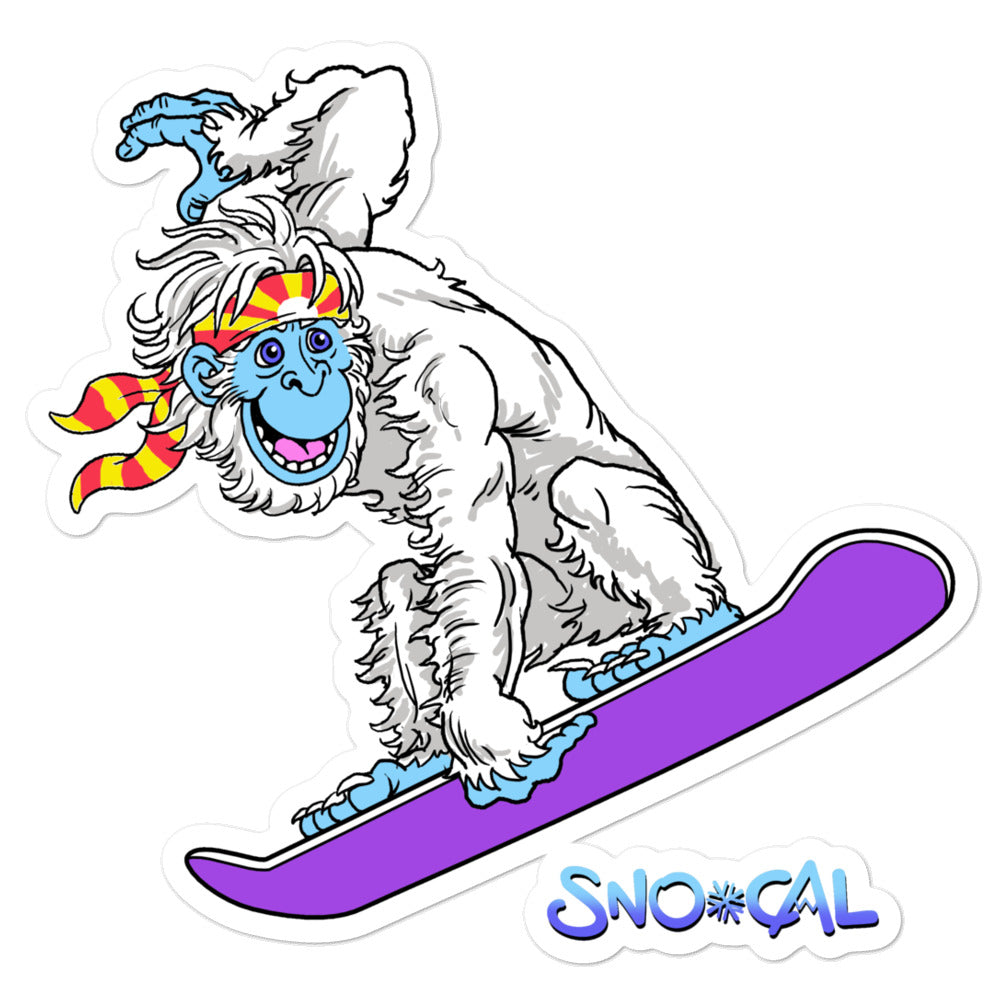 Snosquatch snowboard sticker - Sno Cal