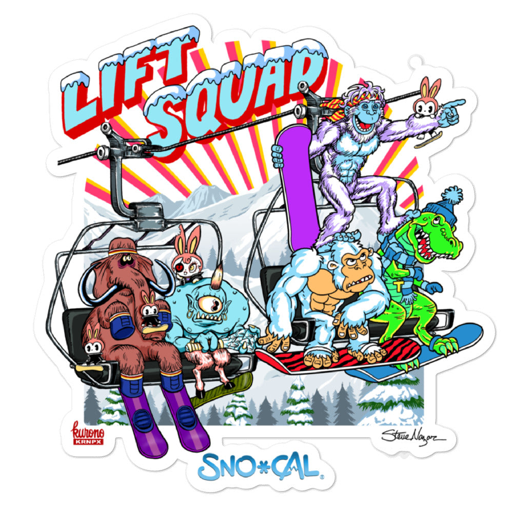 Lift Squad Snowboard Sticker - Sno Cal