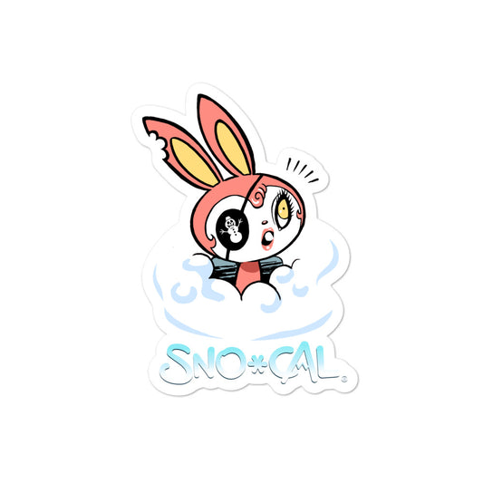 SnoBunny peepin' sticker - Sno Cal