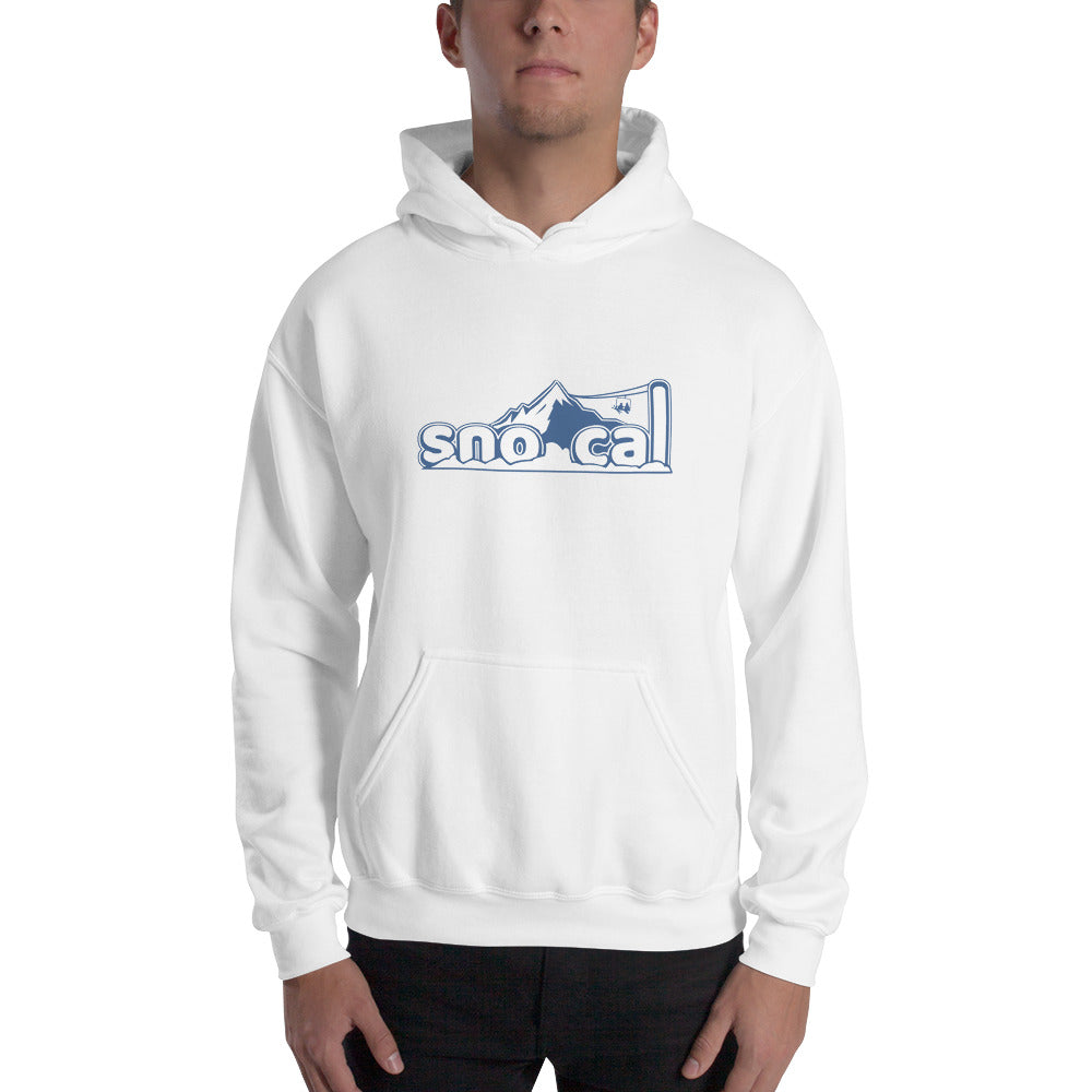 Sno Cal™ Hooded Pullover Sweatshirt blue & white lettering logo - Sno Cal