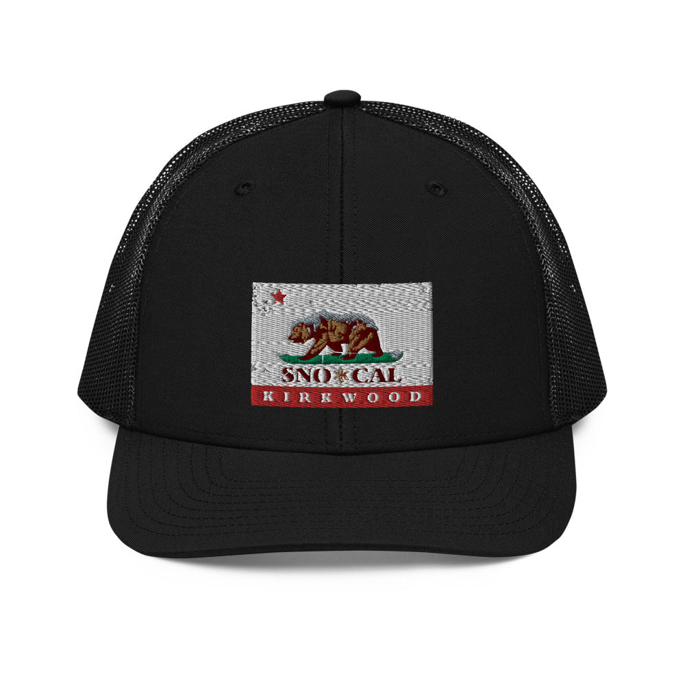 Kirkwood CA Flag Trucker Cap - Sno Cal