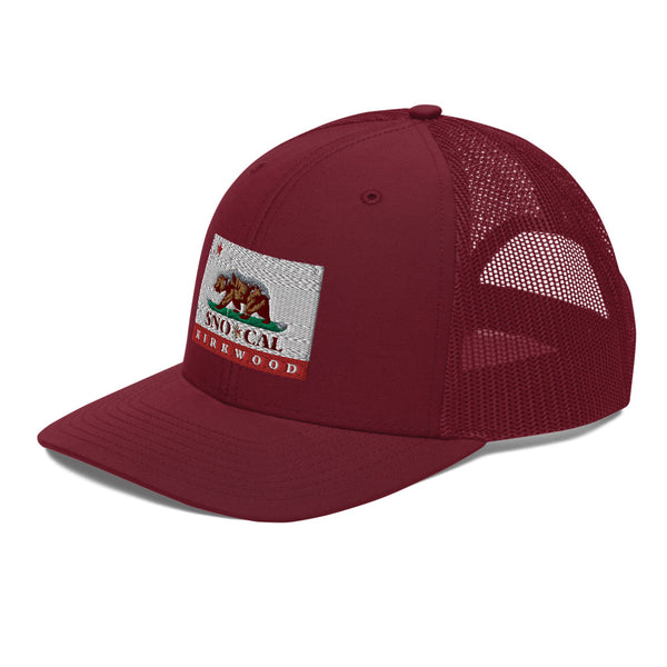 Kirkwood CA Flag Trucker Cap - Sno Cal