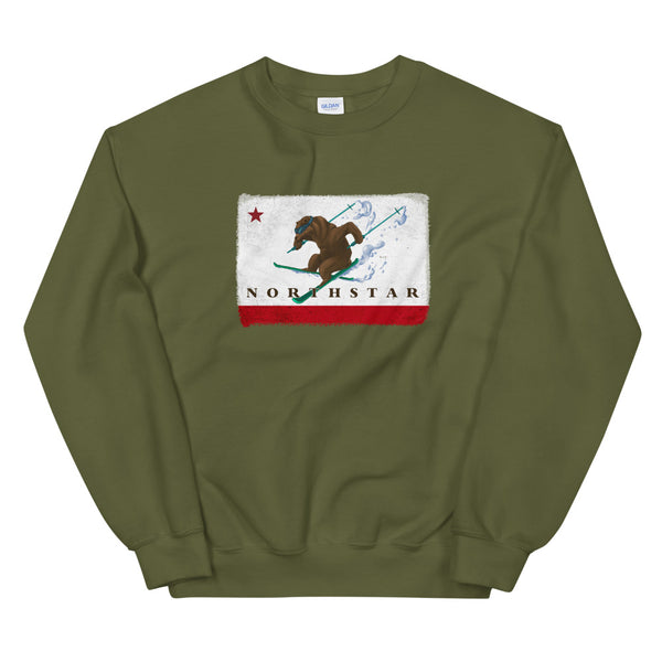 CA Grizzly Bear Skiing Sweatshirt - Sno Cal