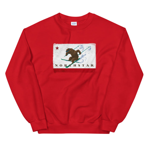 CA Grizzly Bear Skiing Sweatshirt - Sno Cal