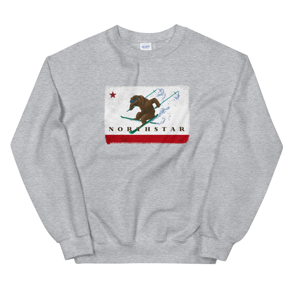 CA Grizzly Bear Skiing Sweatshirt - Sno Cal