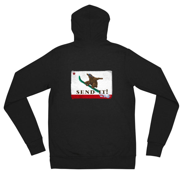 Lightweight Send It CA Grizzly Zip hoodie - Sno Cal