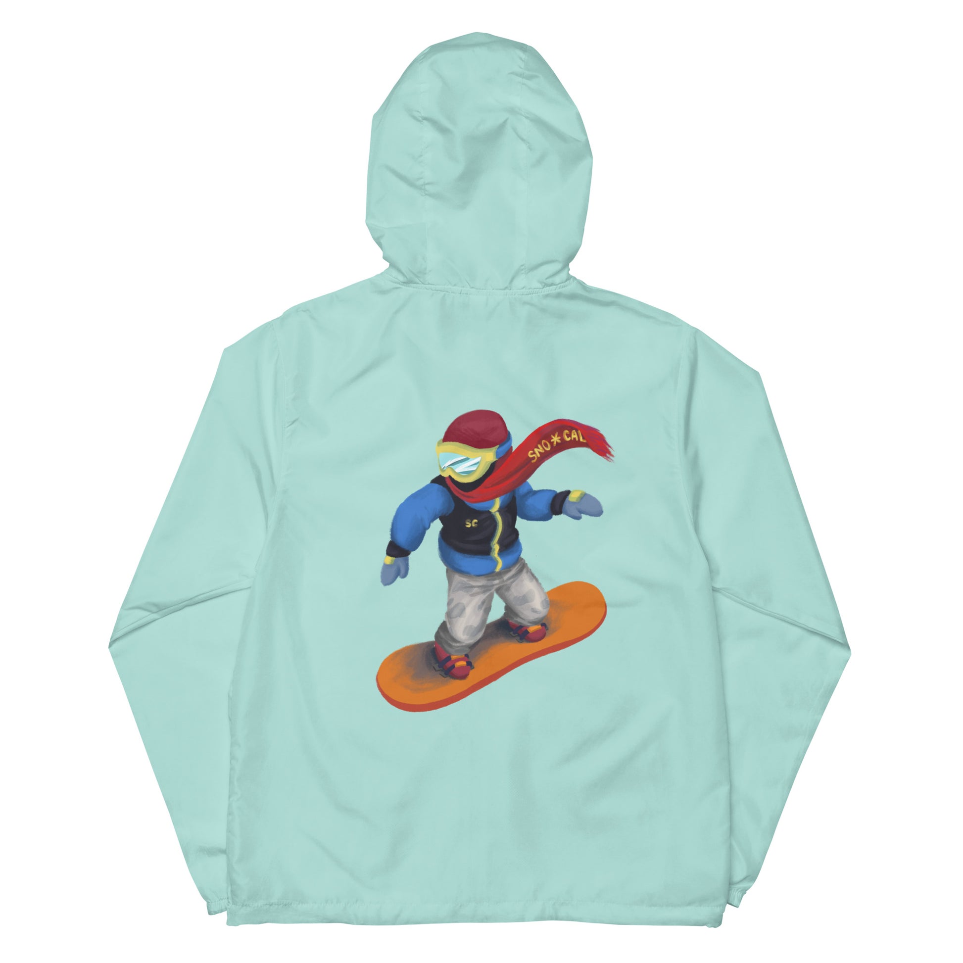aqua snowboard emoji hoodie