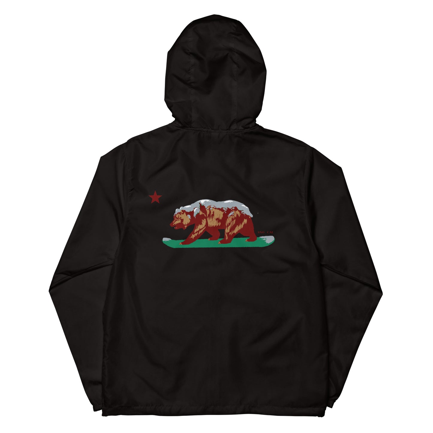 black California grizzly windbreaker hoodie
