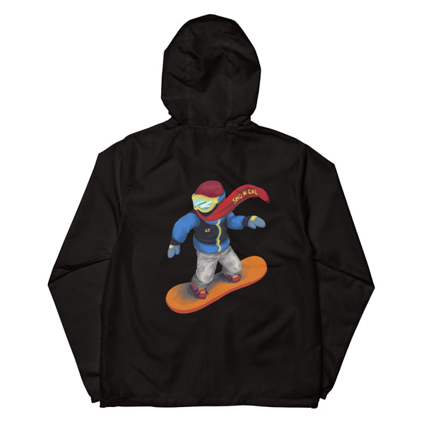 Snowboard emoji lightweight zip up windbreaker