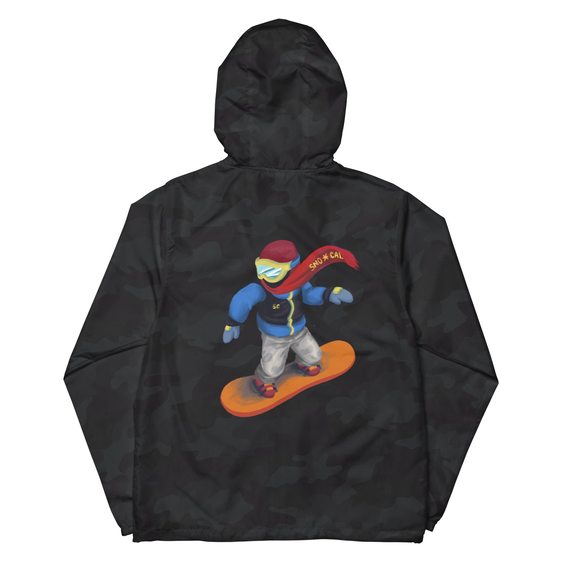 black camo snowboard emoji hoodie