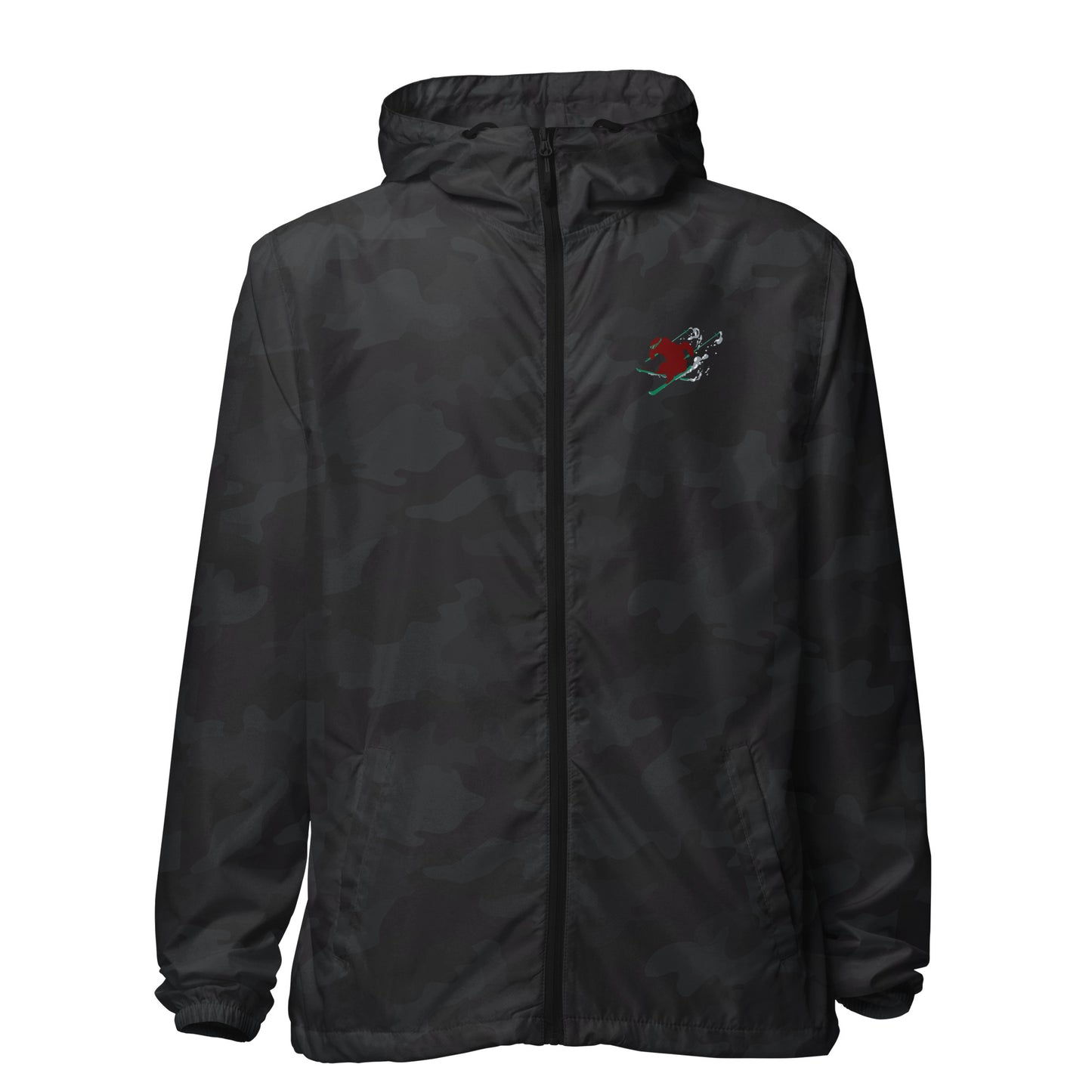 Black Camouflage California lightweight ski windbreaker