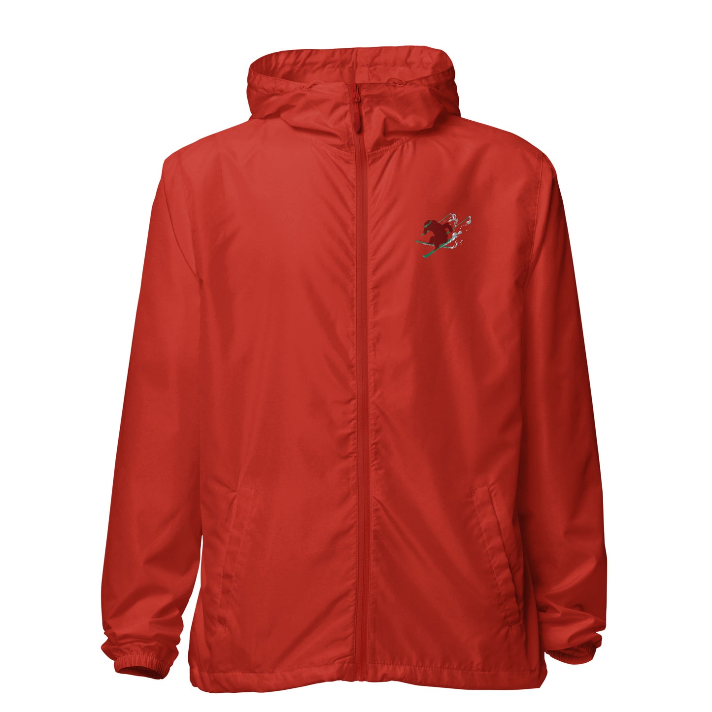 Red California lightweight ski windbreaker