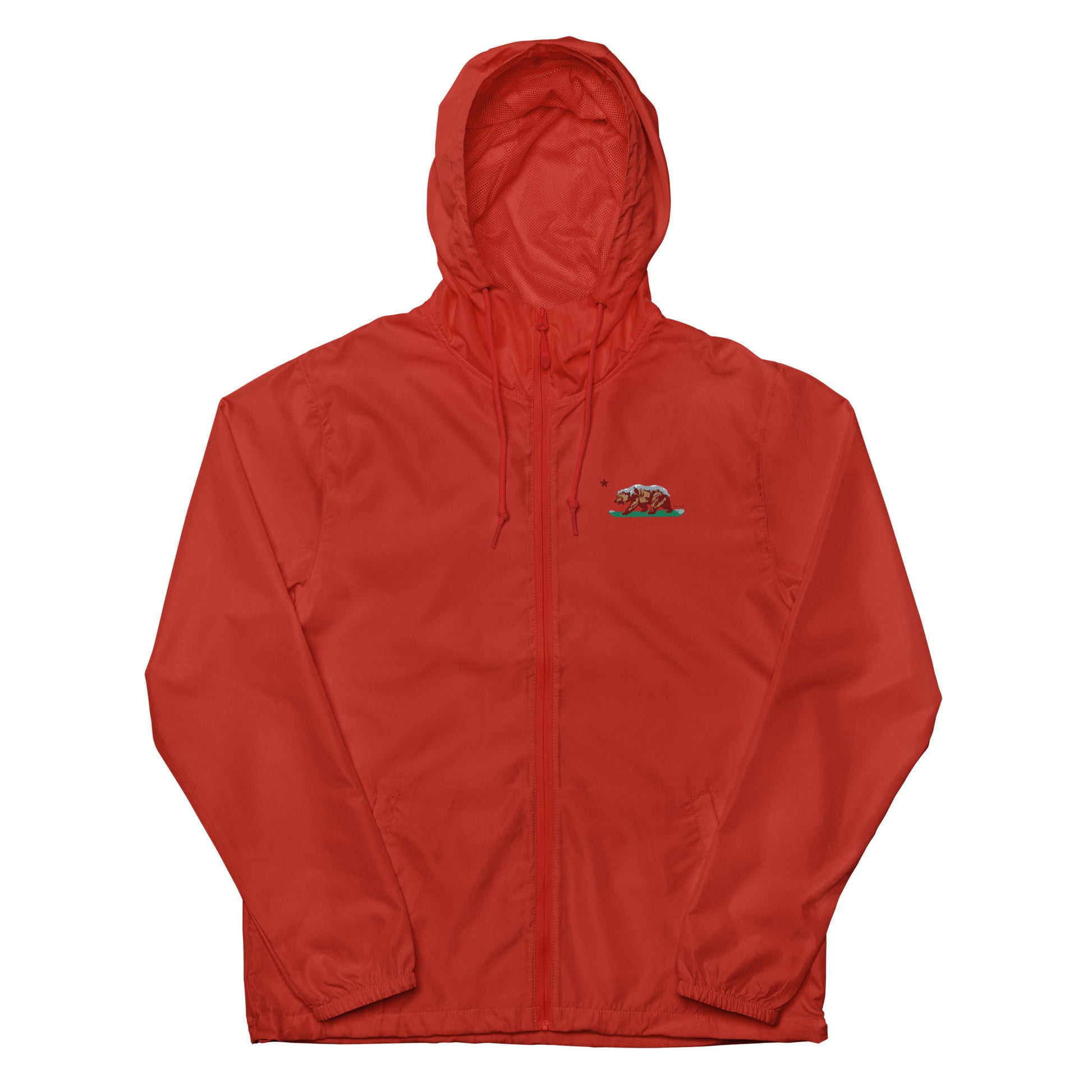 Red California grizzly windbreaker