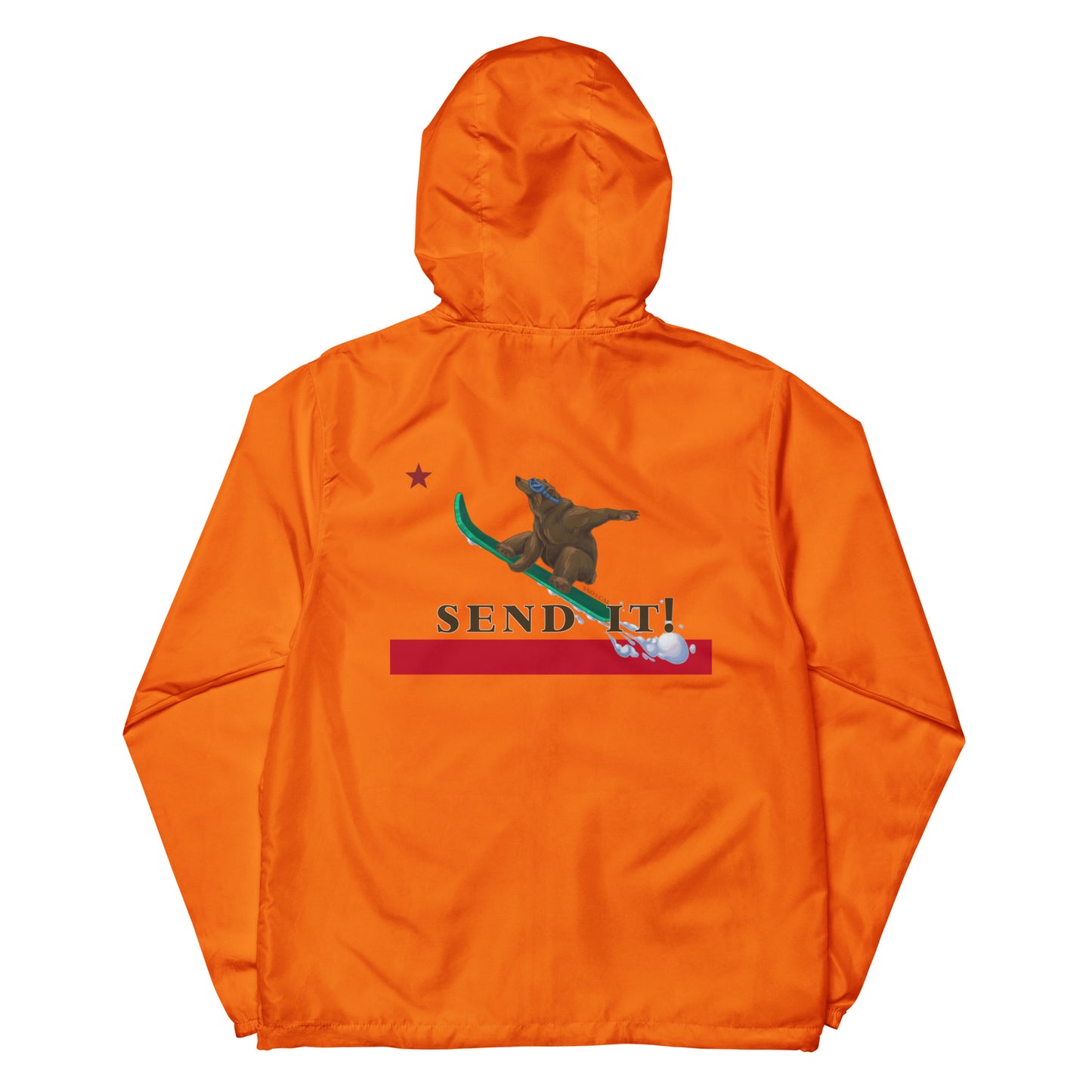 orange CA bear snowboard jacket