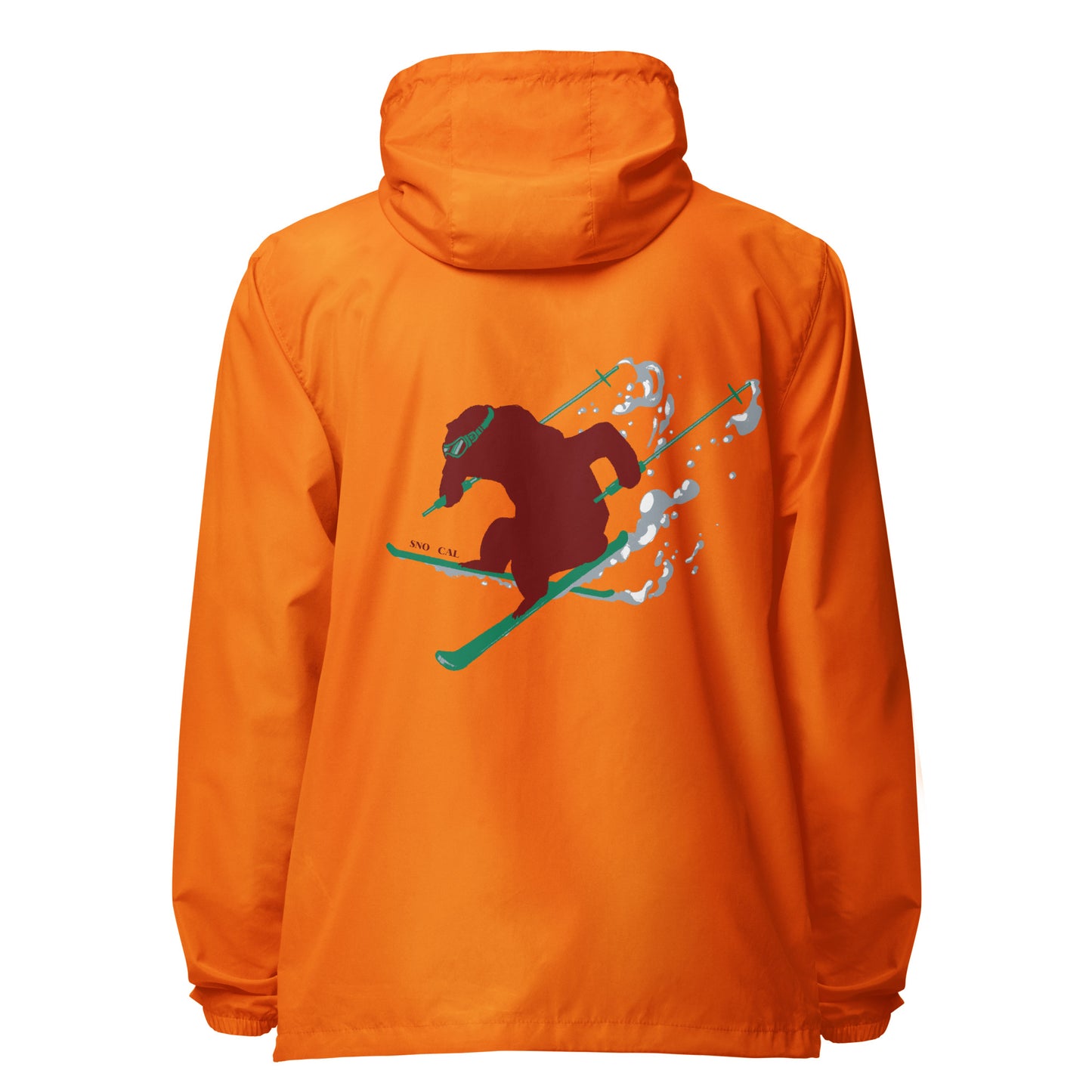 Orange CA lightweight ski windbreaker