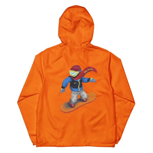 Snowboard emoji lightweight zip up windbreaker