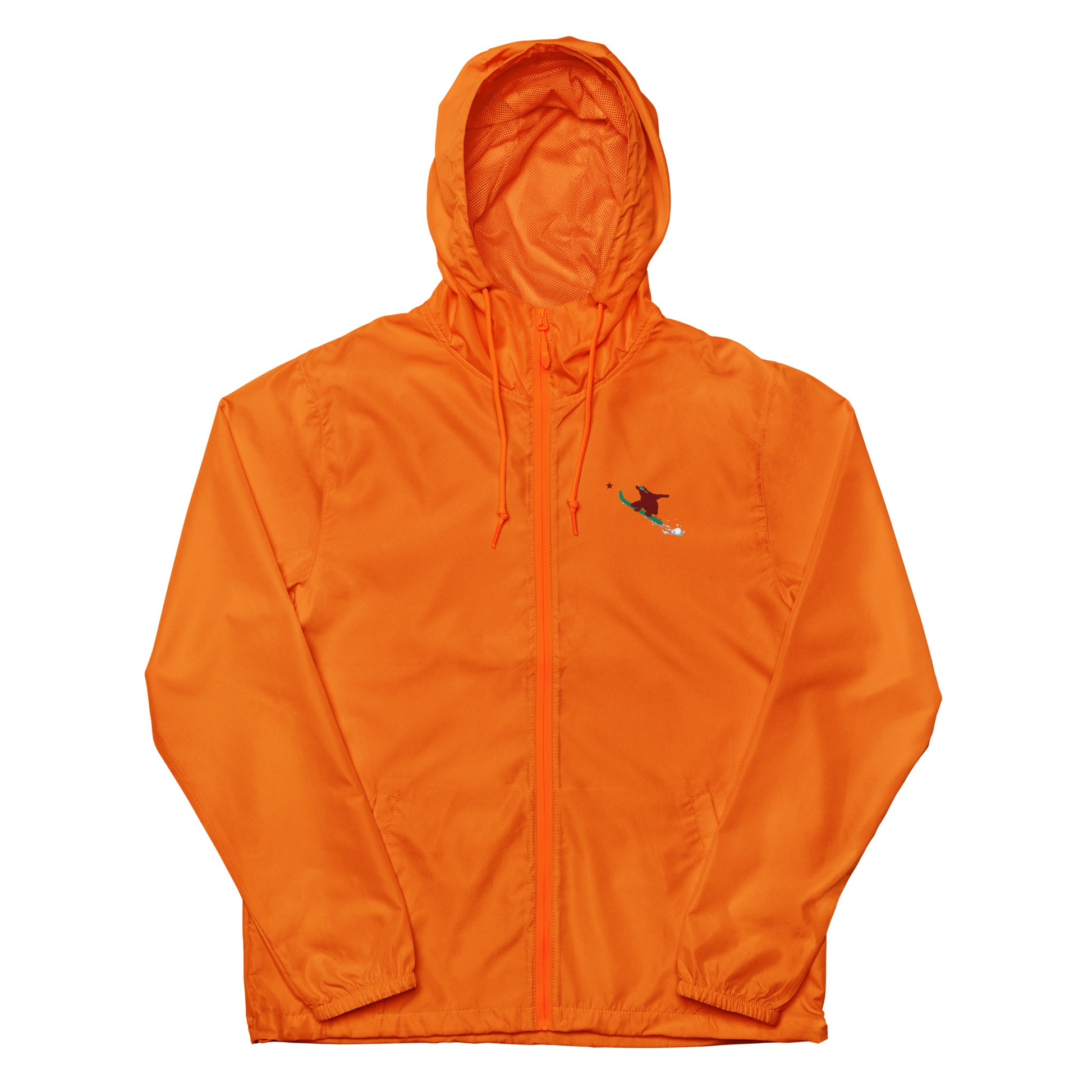 orange lightweight california snowboard jacket