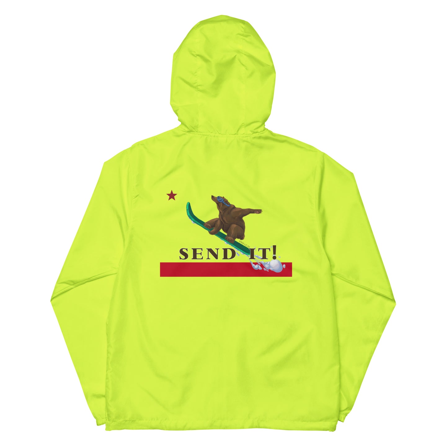 neon windbreaker snowboard jacket