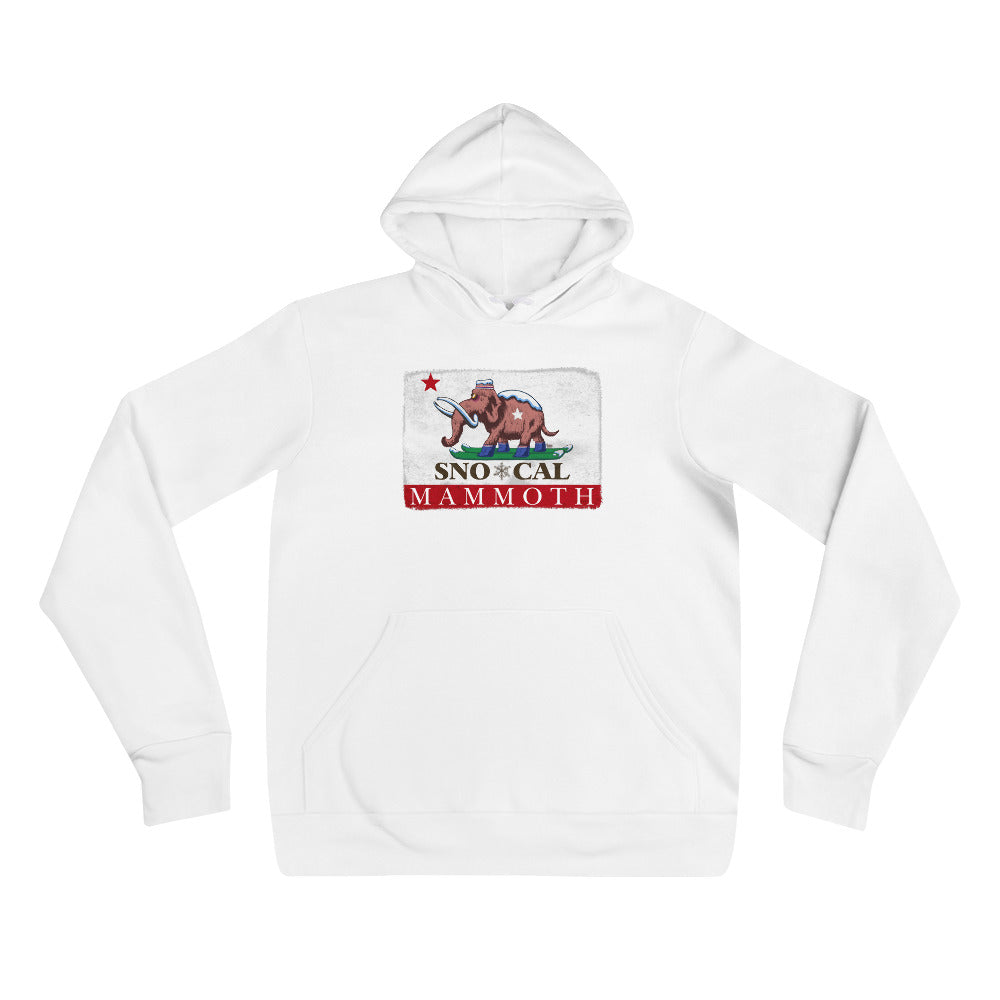 Wally the Woolly Mammoth CA Flag hoodie - Sno Cal