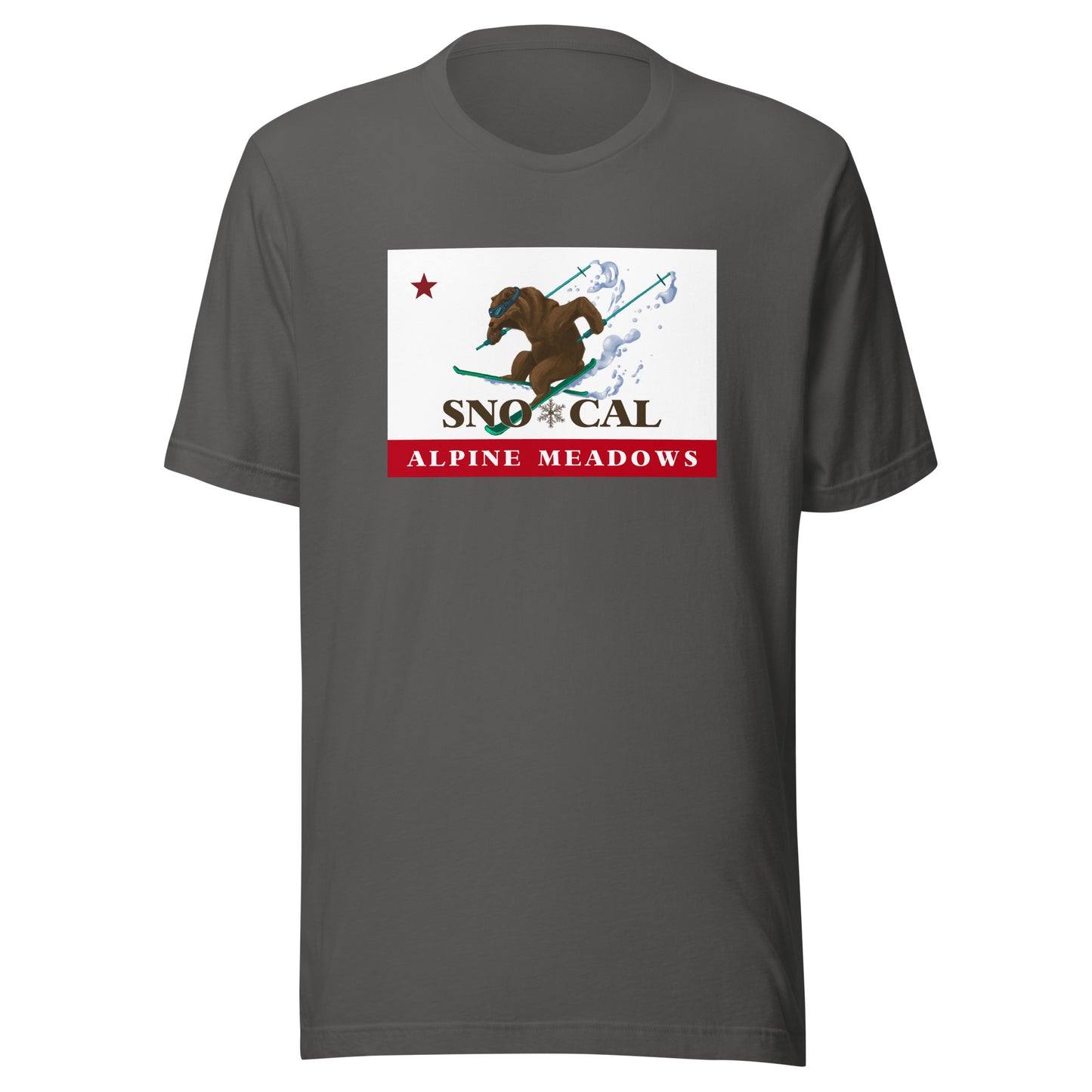 Alpine Meadows Shirt - Sno*Cal Flag Skiing Grizzly