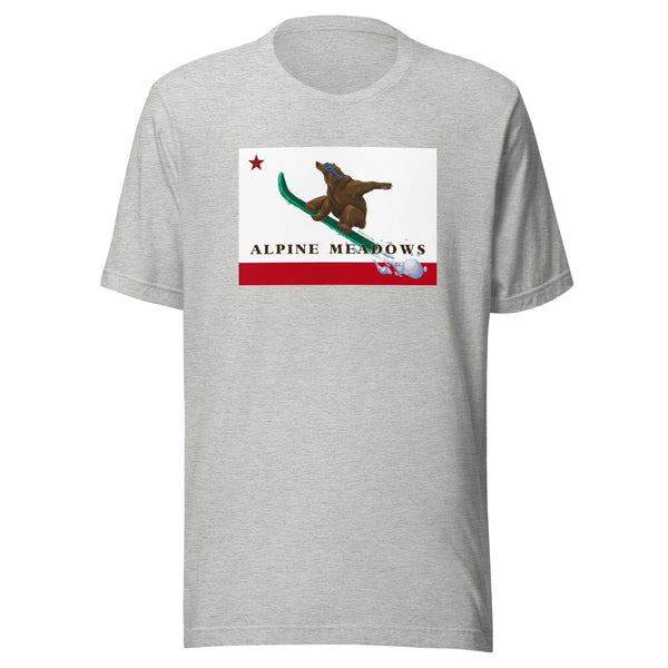 Alpine Meadows Shirt - CA Flag Boarding Grizzly