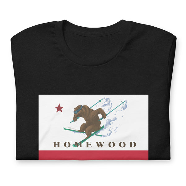 Homewood CA Flag Ski Shirt