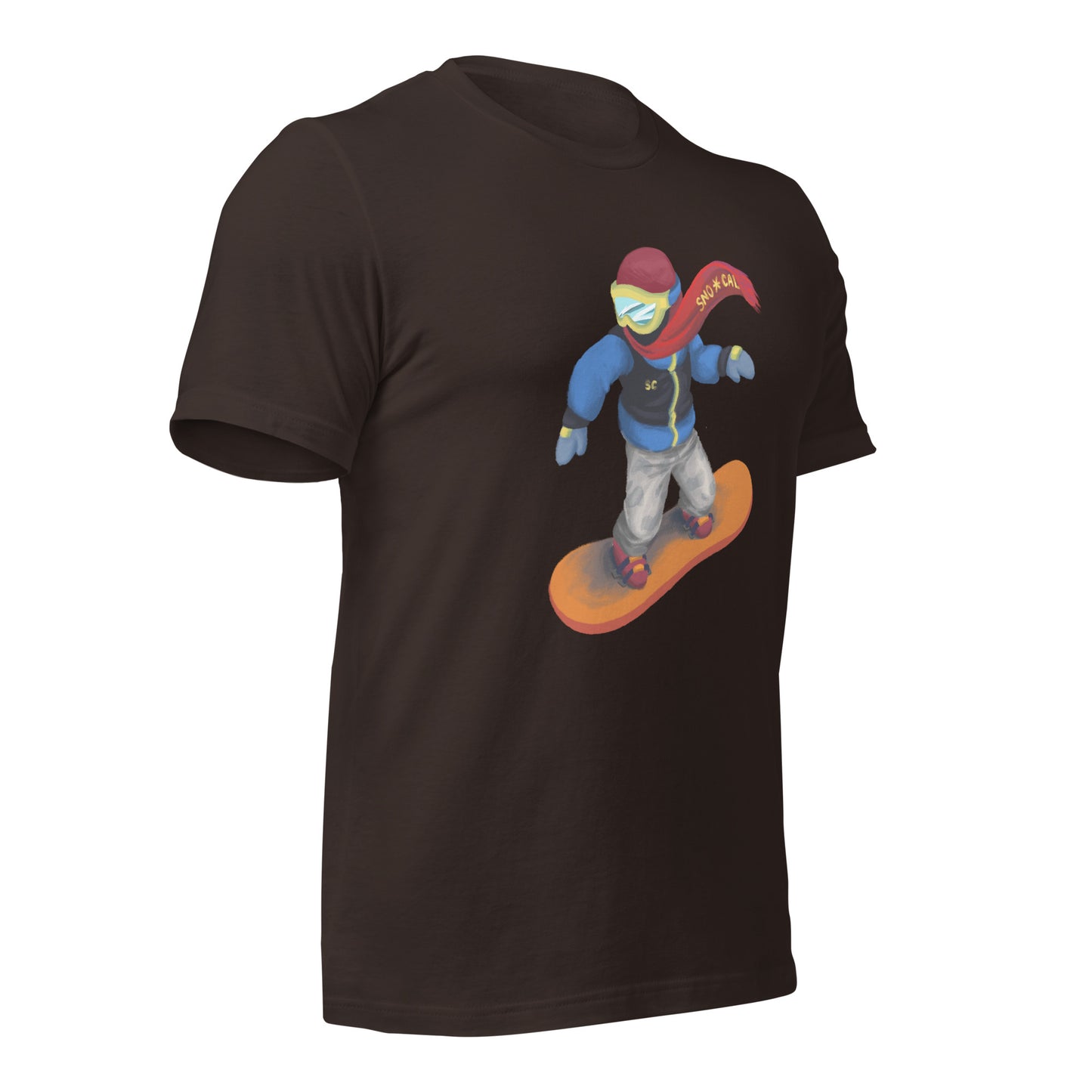 brown snowboard emoji shirt