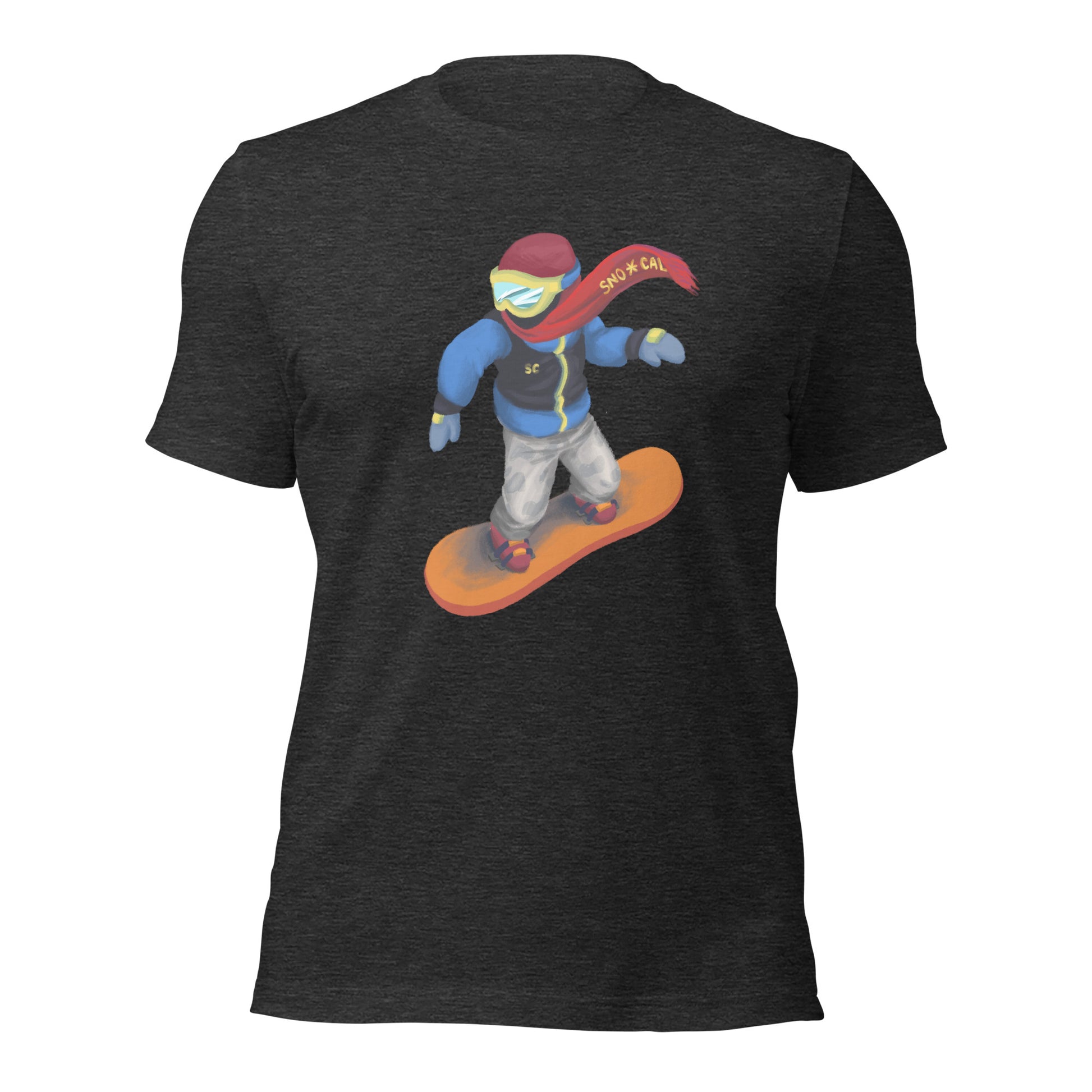 gray snowboard emoji shirt