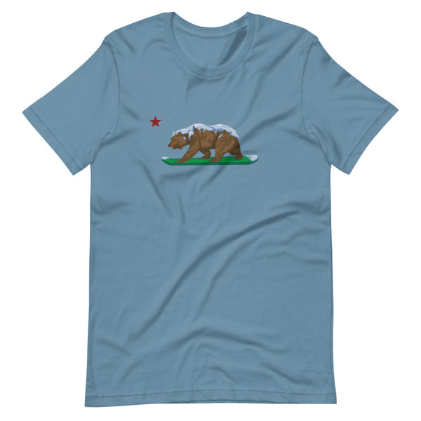 CA Grizzly with CA Flag Star Shirt - Sno Cal